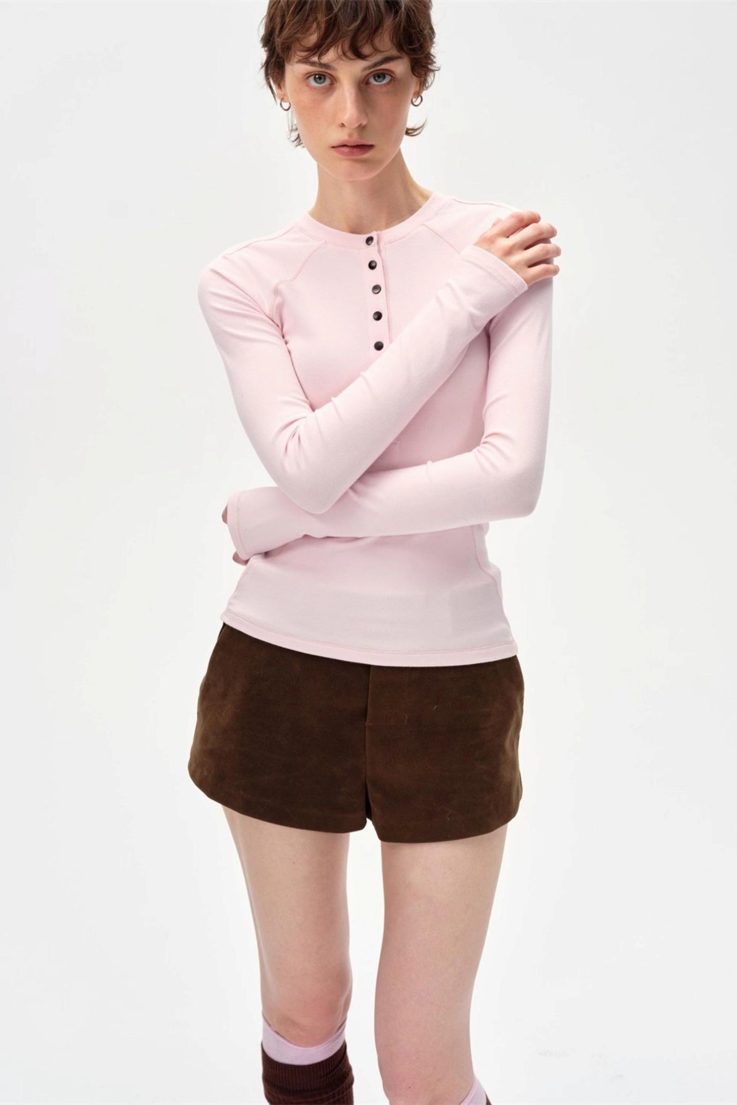 Slimming Simple Solid Color Shirt