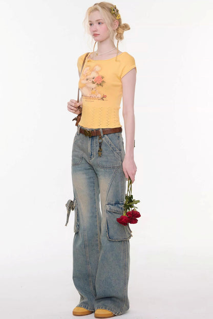 Butterfly Edge Flared Jeans