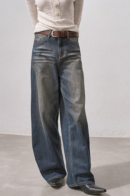 Seamless Whiskered Vintage Jeans