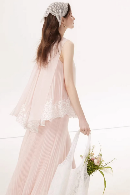 Embroidered Lace A-Line Dress