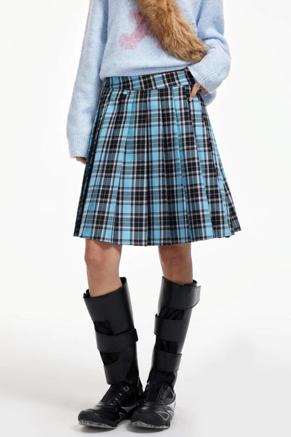 Pleated Mid-Length Skirt