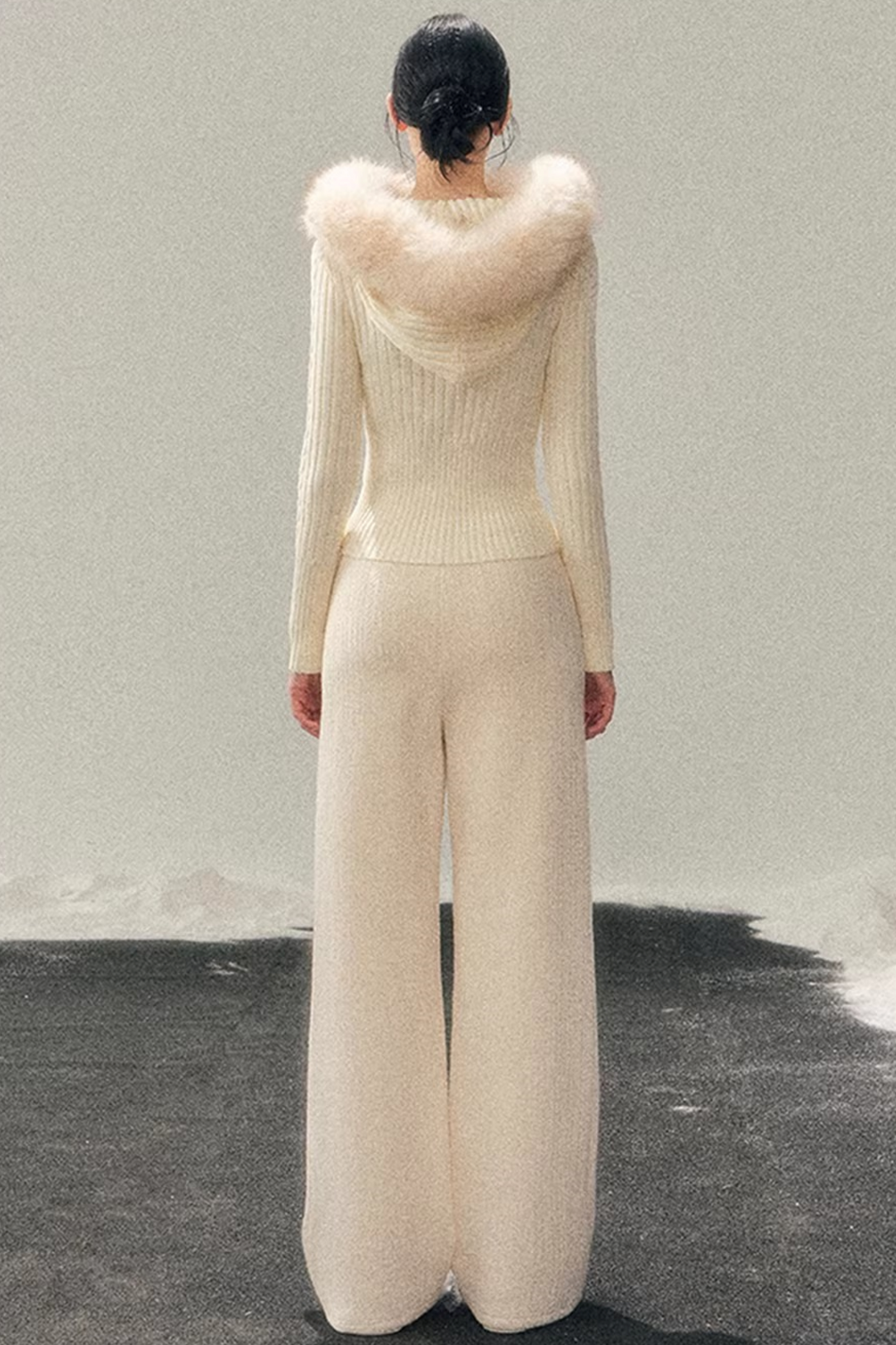 Hooded Knitted Sweater Jacket