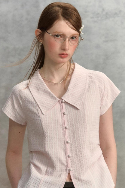 Chic Pink Striped Slim Fit Shirt