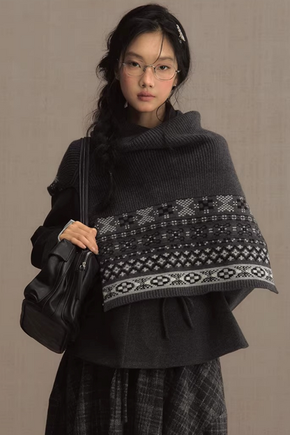 Retro Woolen Doll Collar Blazer