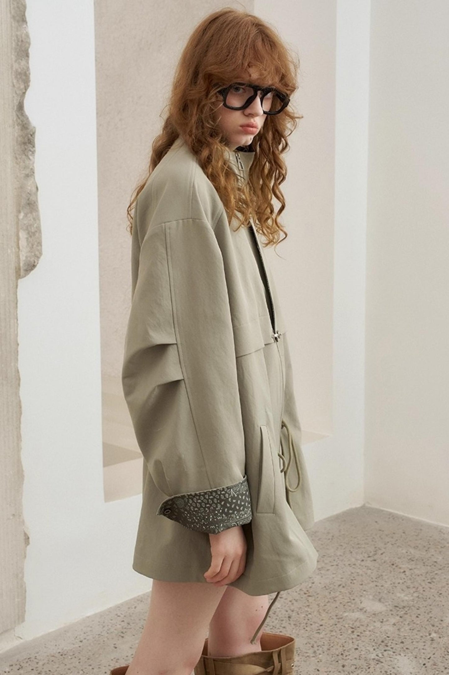 Cashew Flower Trench Coat