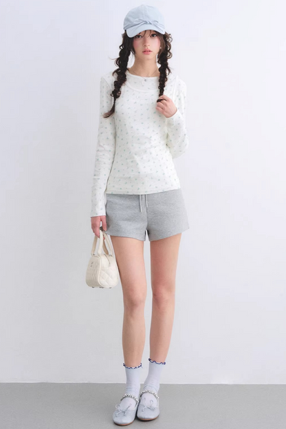 Floral Curved-Edge Vest Set
