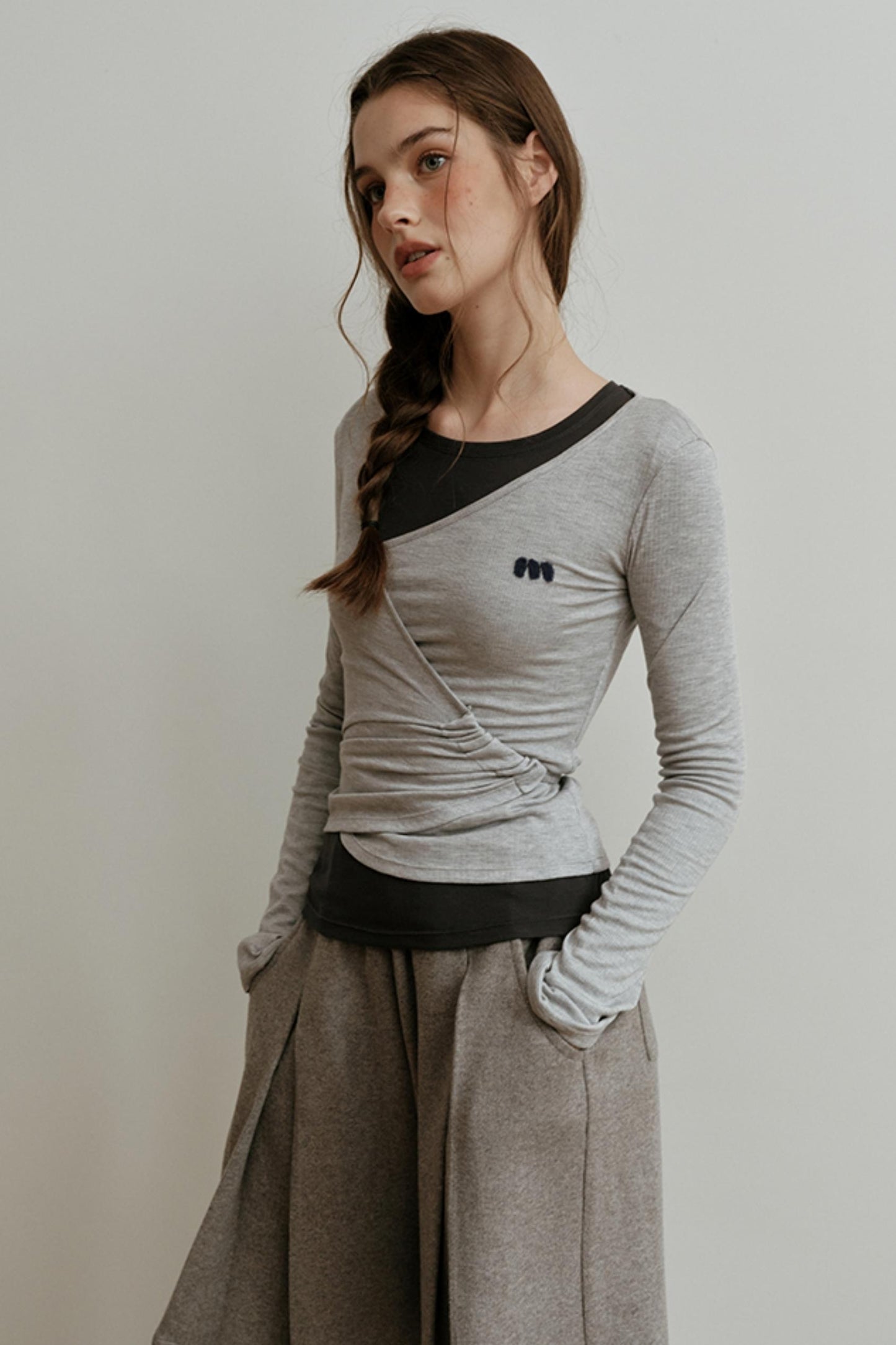Soft Wool Blend Long-Sleeved Inner Top