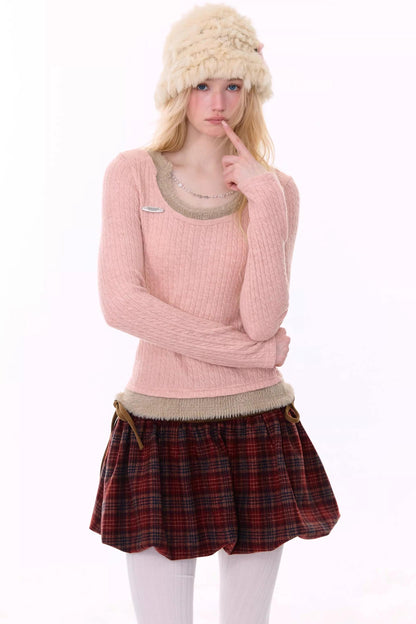 Retro Knit Chain Top