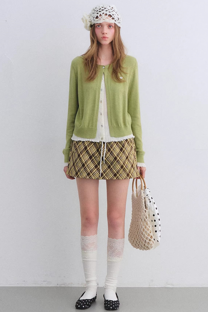 Color-Blocking Knit Cardigan