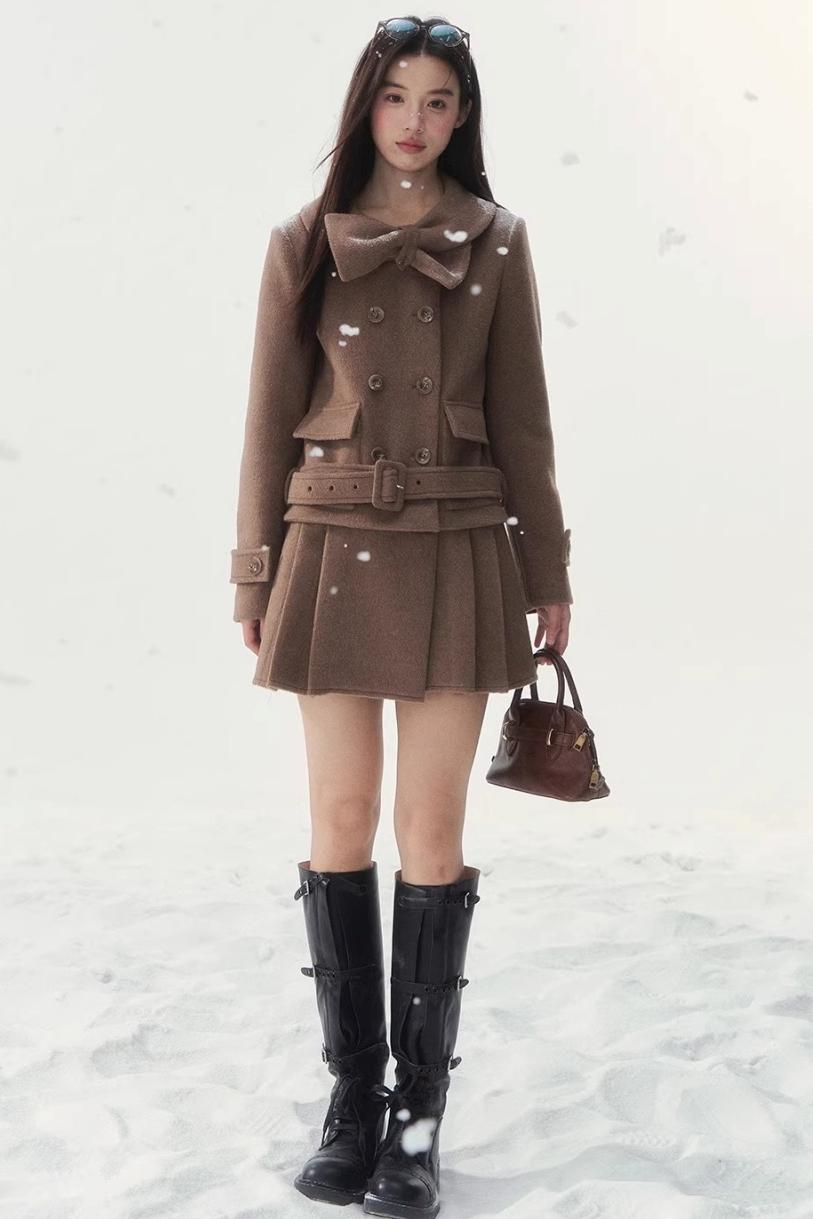 Vintage Double-Breasted Winter Coat