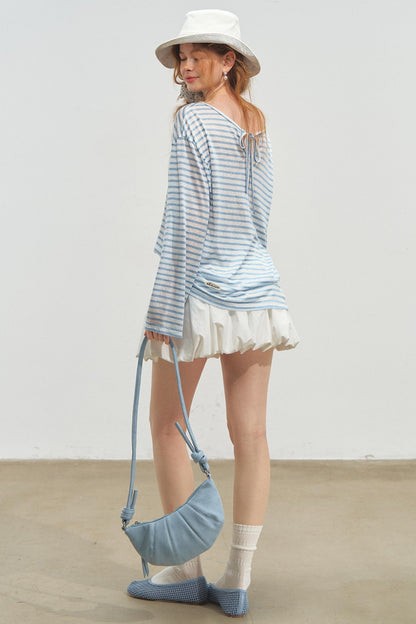 Sunshine Stripes Long Sleeve Smock