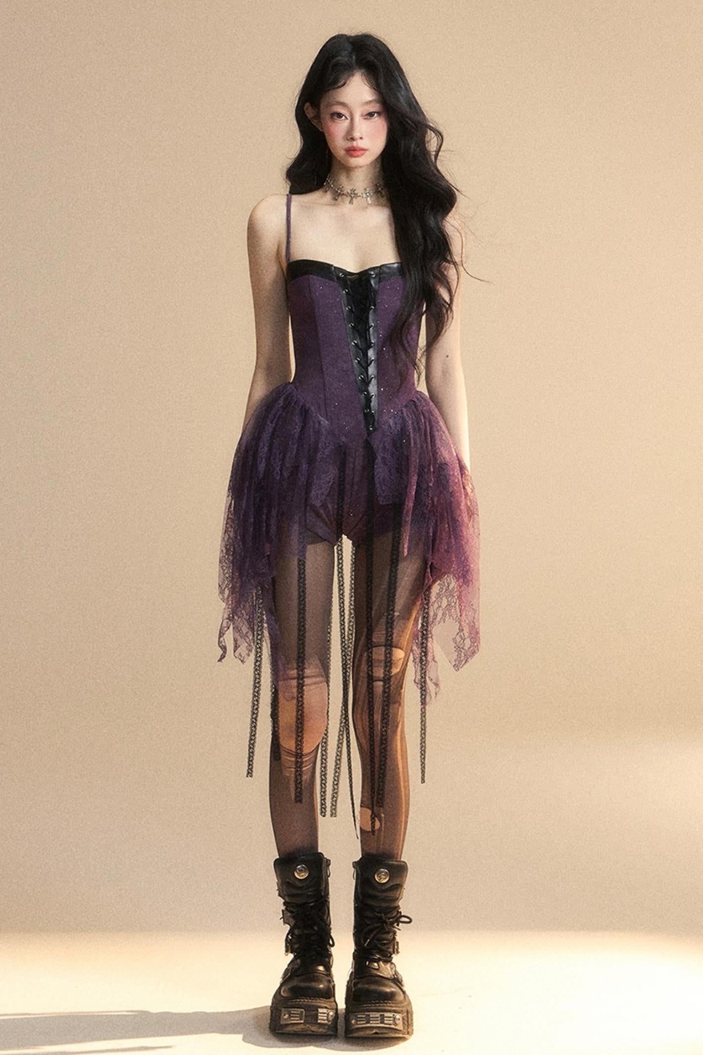 Lace Halter Mini Dress