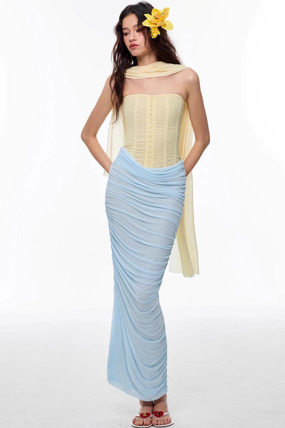 Spring Herringbone Corset Dress