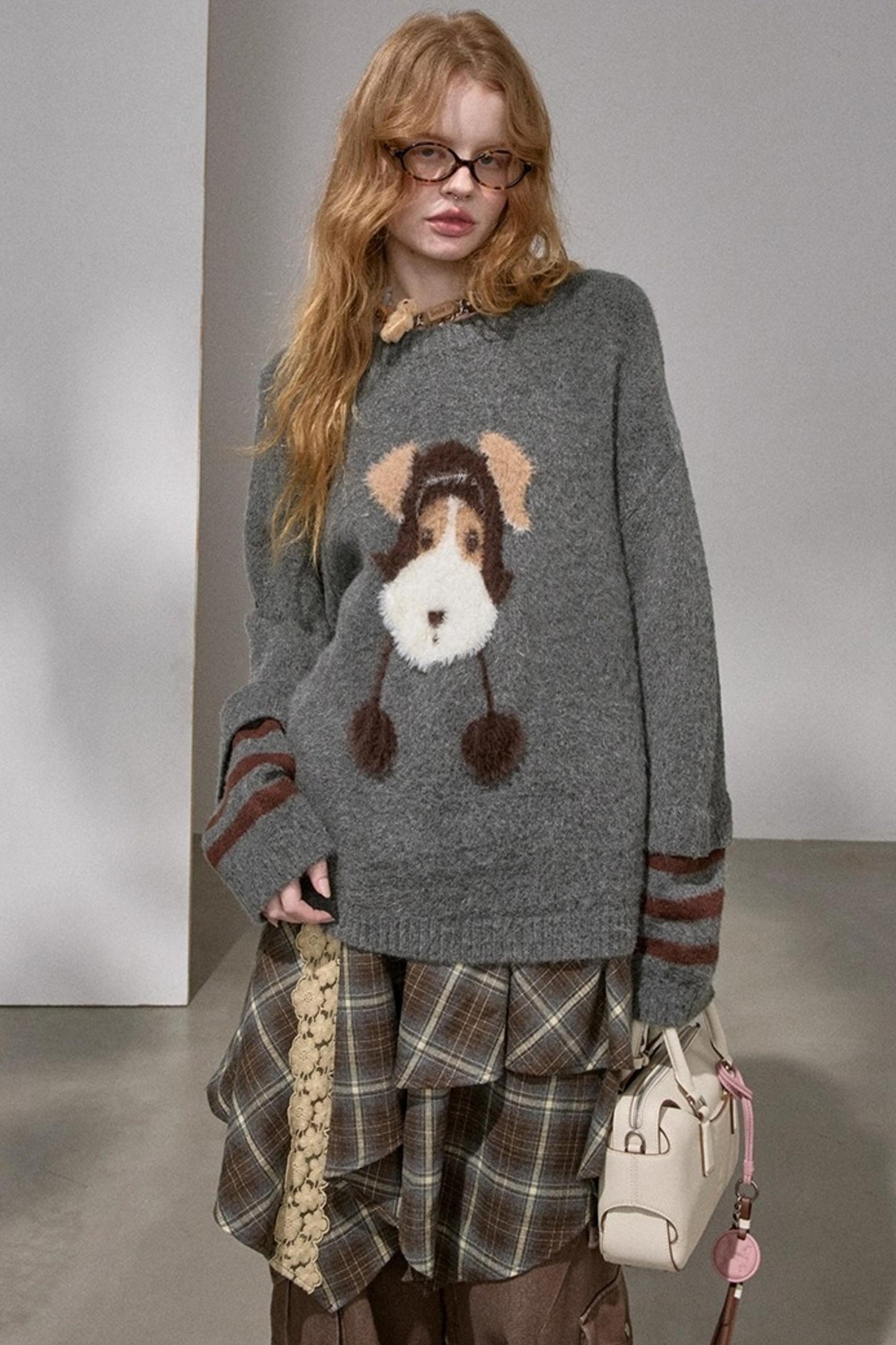 Hat and Puppy Knitted Sweater