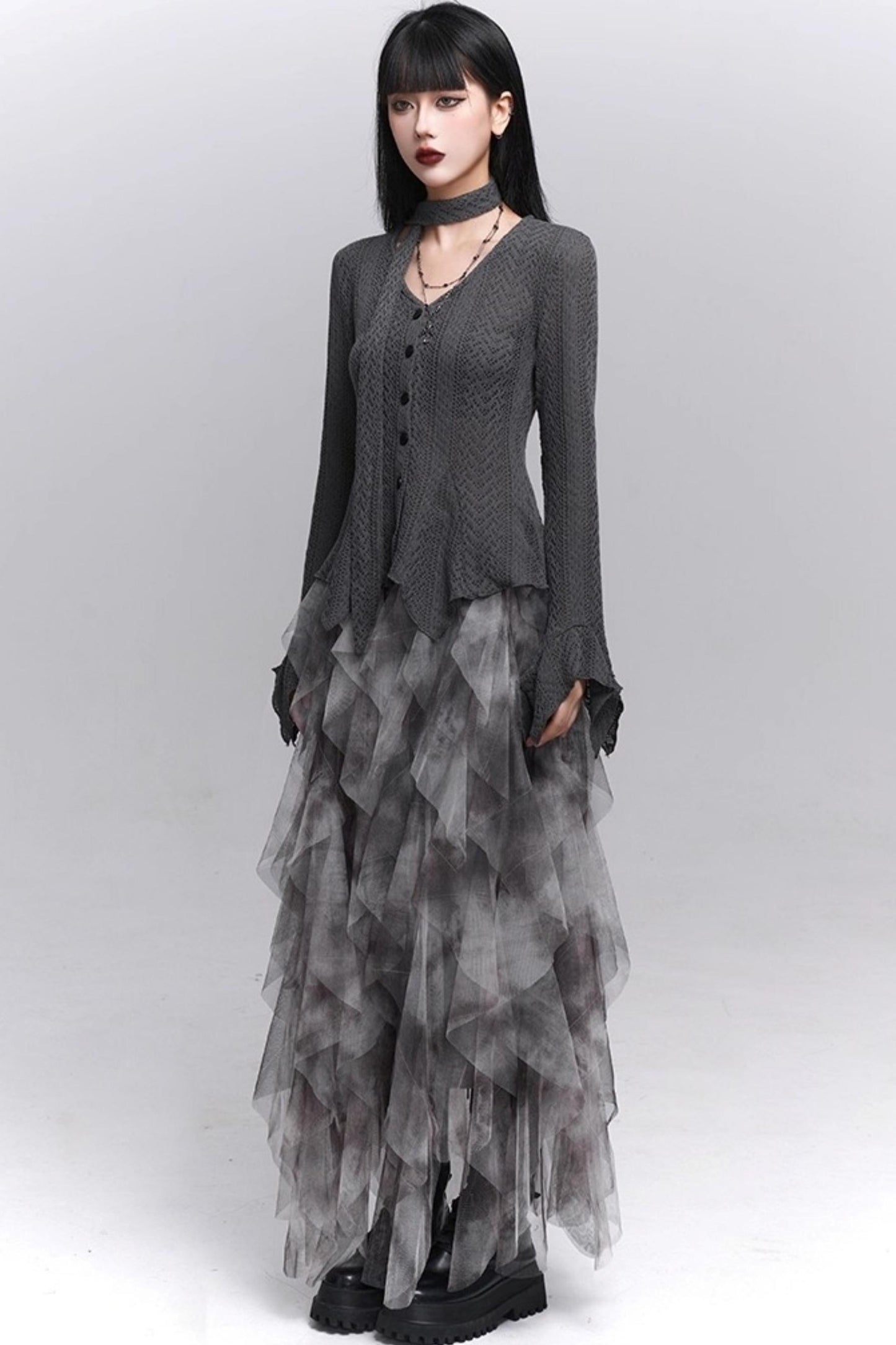 Irregular Hem Concert Skirt