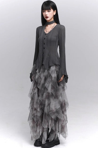 Irregular Hem Concert Skirt