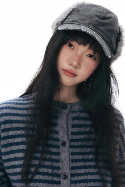 Vintage Striped Sweater Cardigan