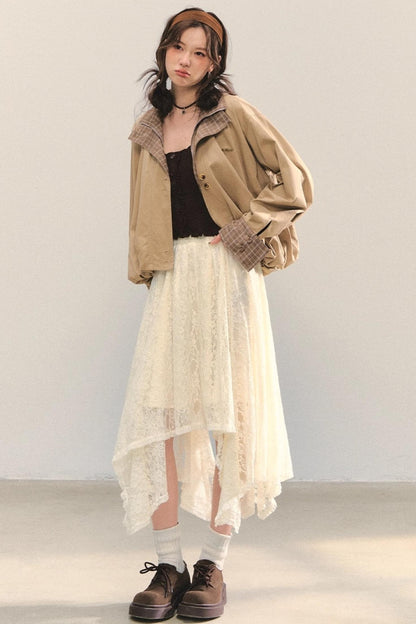 Patchwork Cocoon Jacket Set-Up