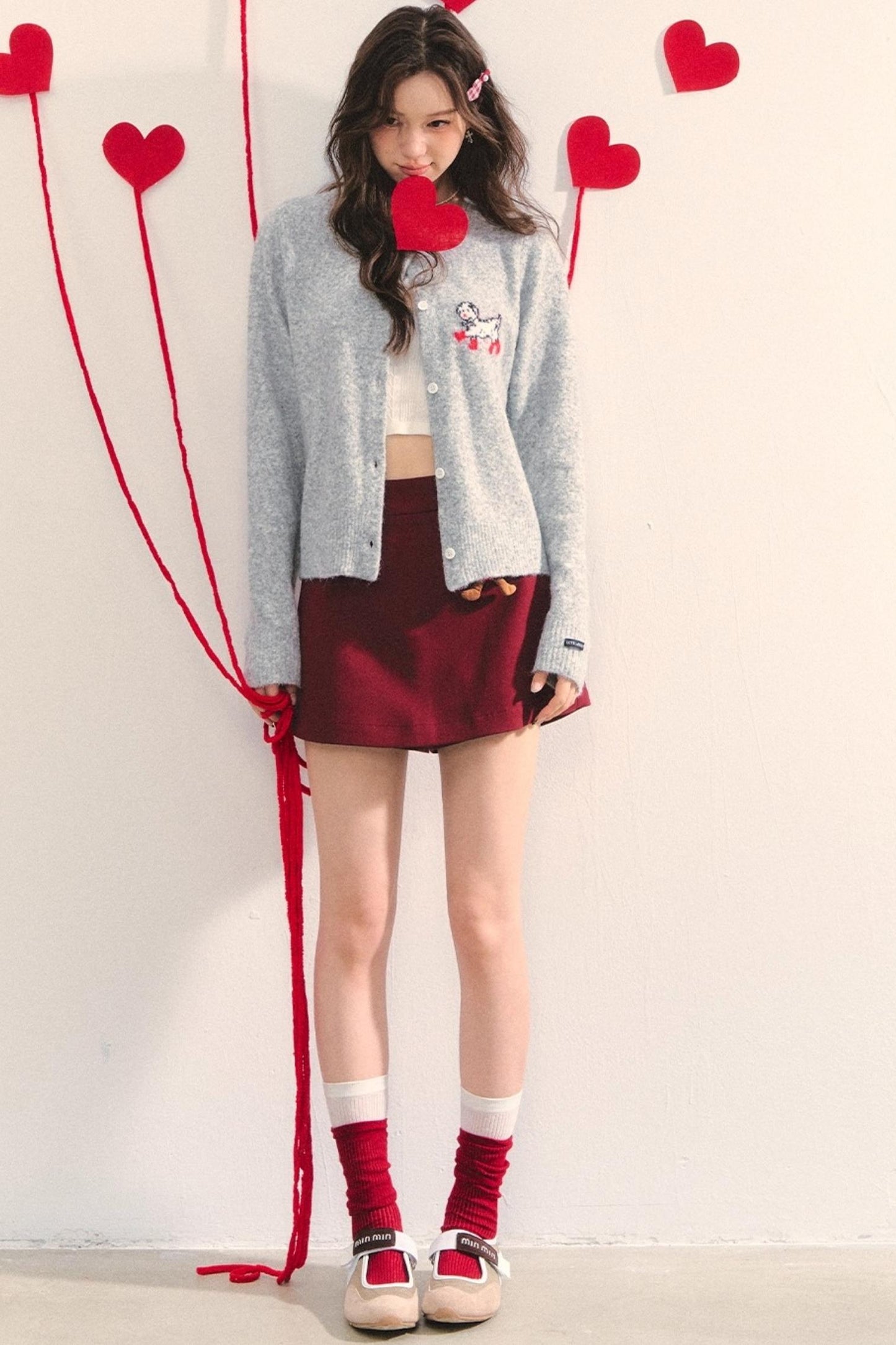 Soft Glutinous Dalmatian Jacquard Cardigan