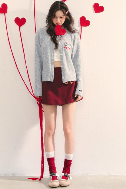 Soft Glutinous Dalmatian Jacquard Cardigan