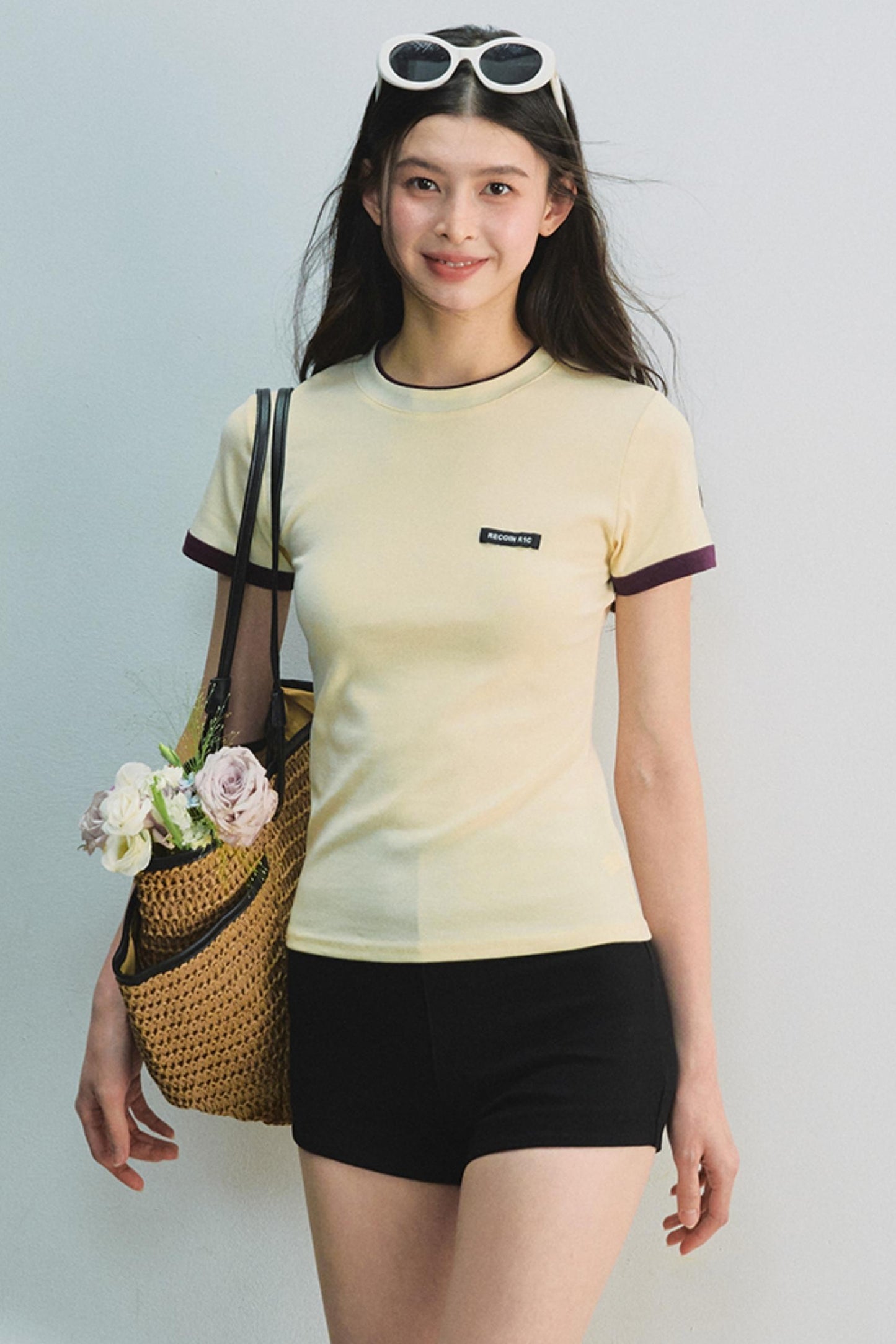 Miu Colorblock Waist Tee