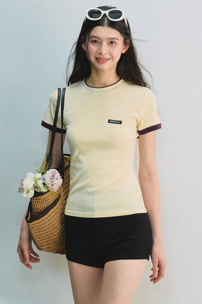 Miu Colorblock Waist Tee