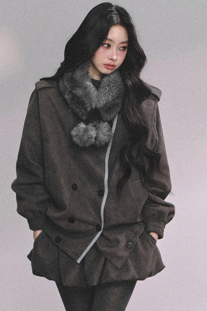 French Autumn Blazer Suit Set-Up