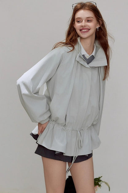 Autumn Draped Silhouette Trench Coat