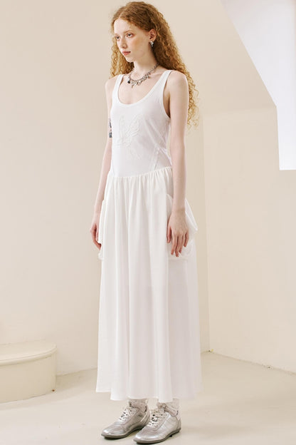 Swallow Embroidered Summer Dress