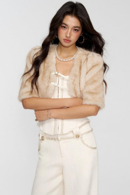 Temperament Shoulder Autumn Fur Jacket