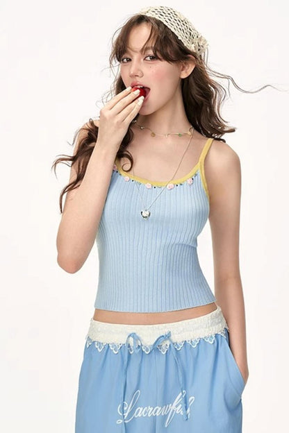 Striped Beaded Camisole