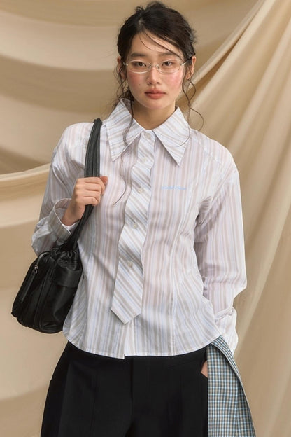 Slim Vertical Striped Shirt