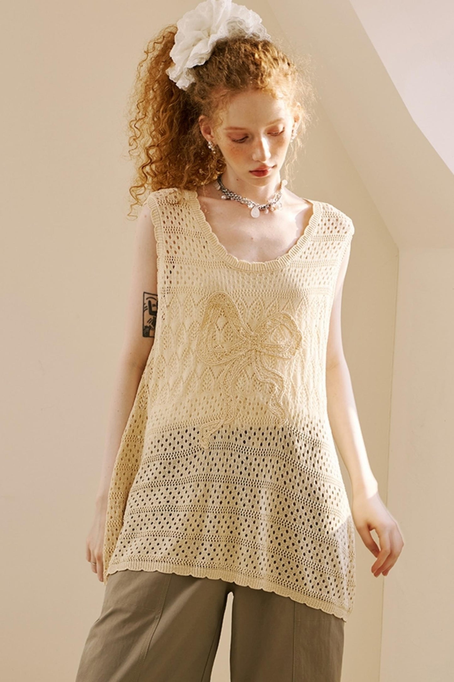 Chic Crochet Knit Top