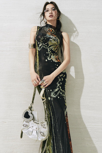 Slit Two-Piece Dress