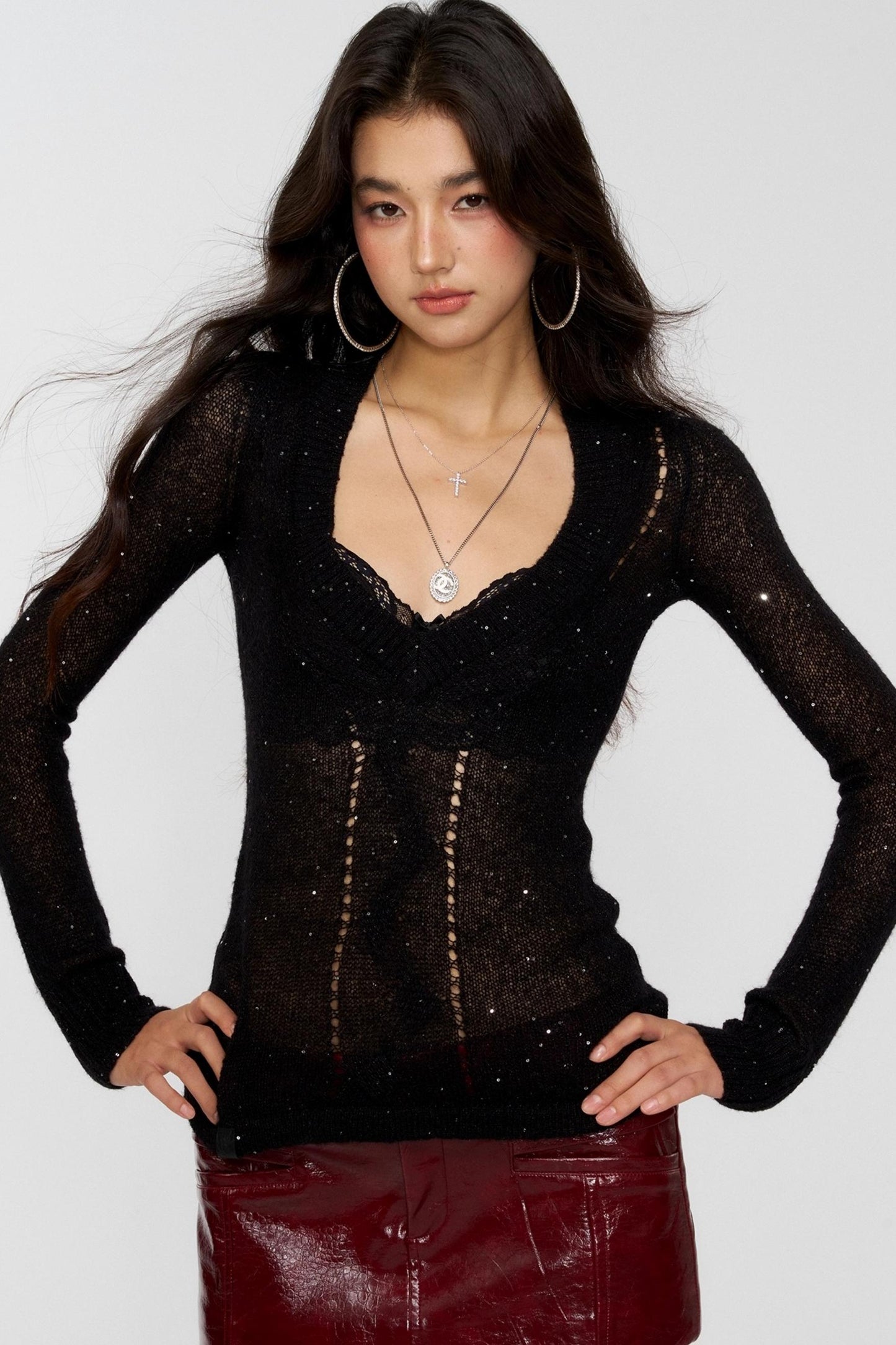 Autumn Glitter Knit Sweater