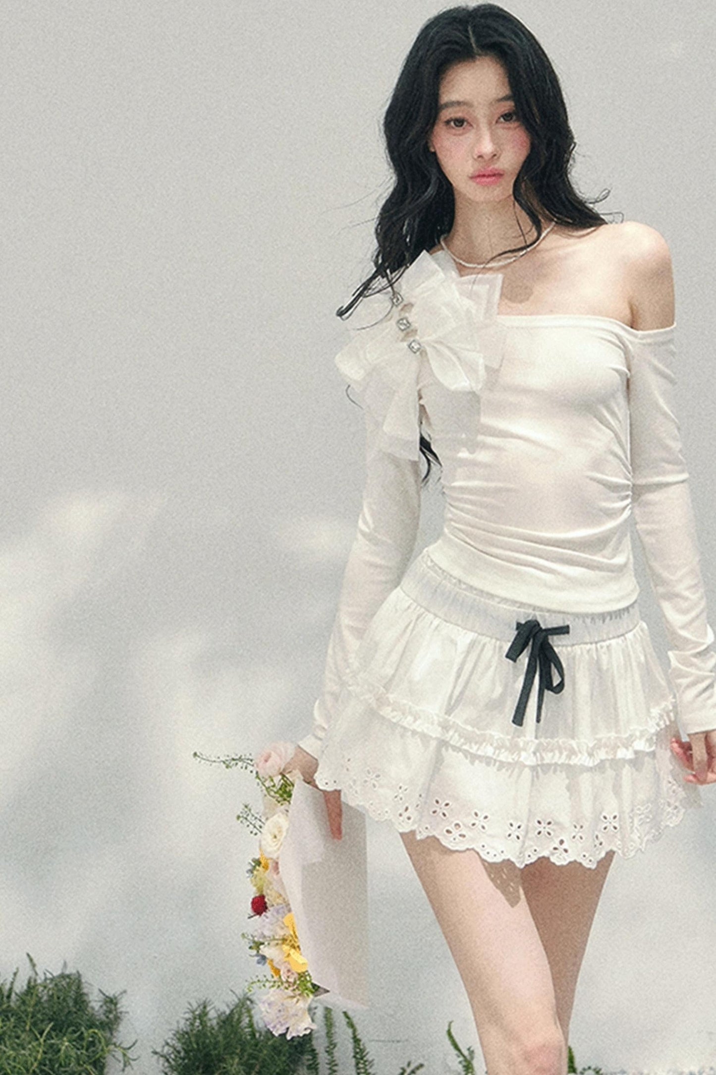 Morning Mist Off-Shoulder Top