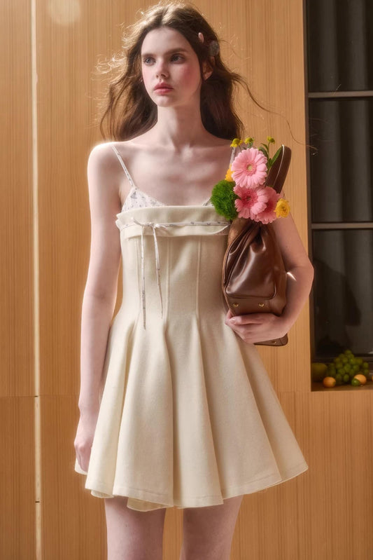 Wool Fluffy Camisole Dress