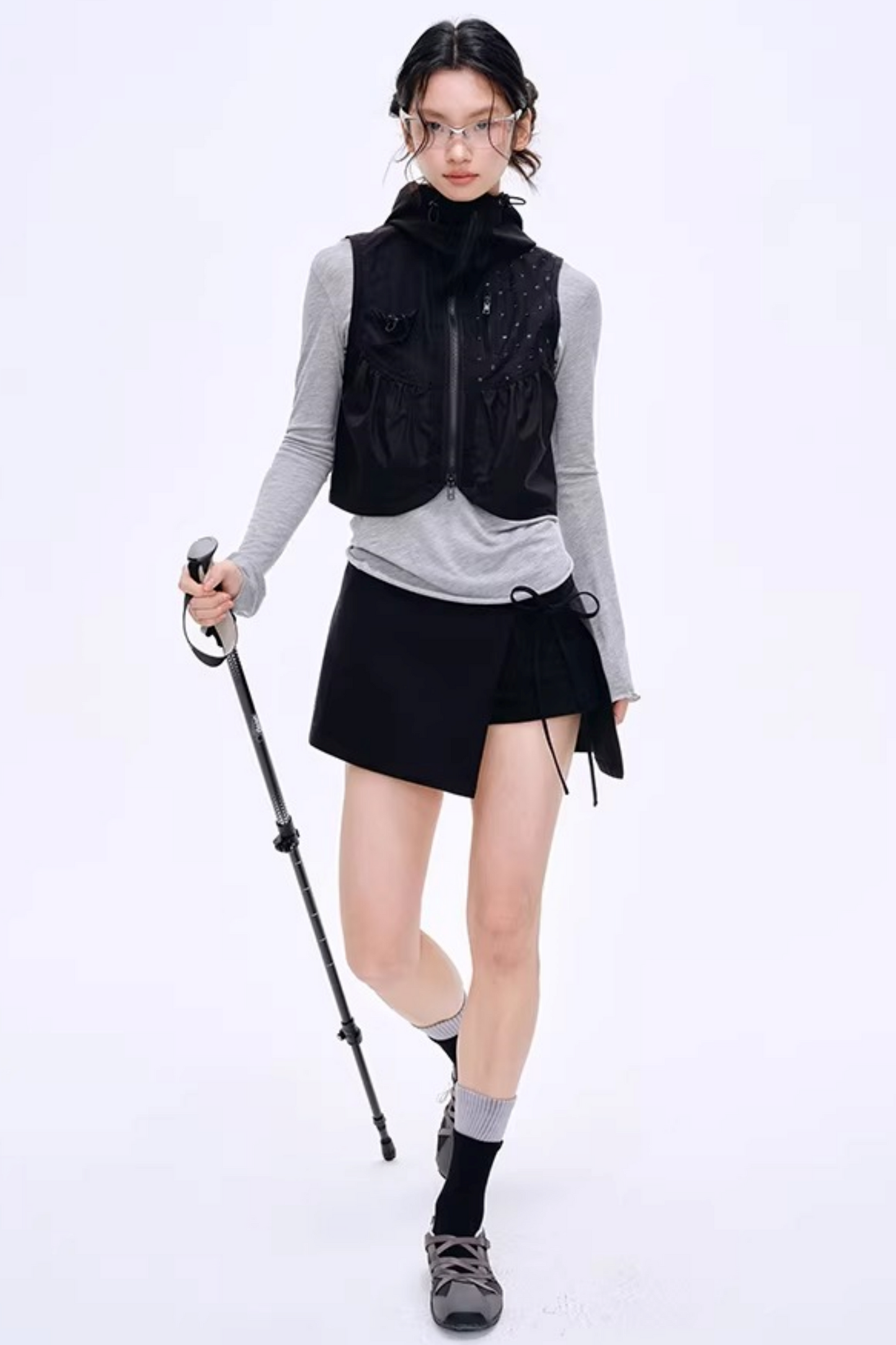 Side Slit Hip-Hugging Skirt Pants