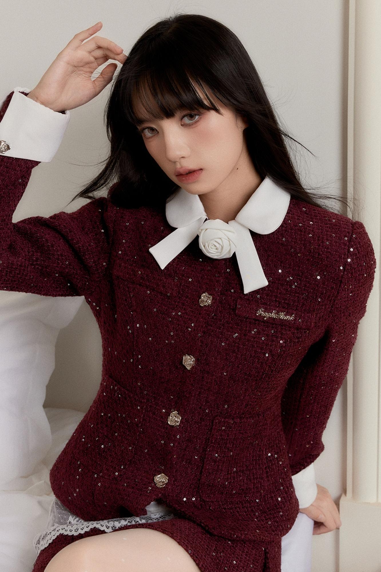 Festliches Hemd mit Diamantbesatz und Rock-Set 