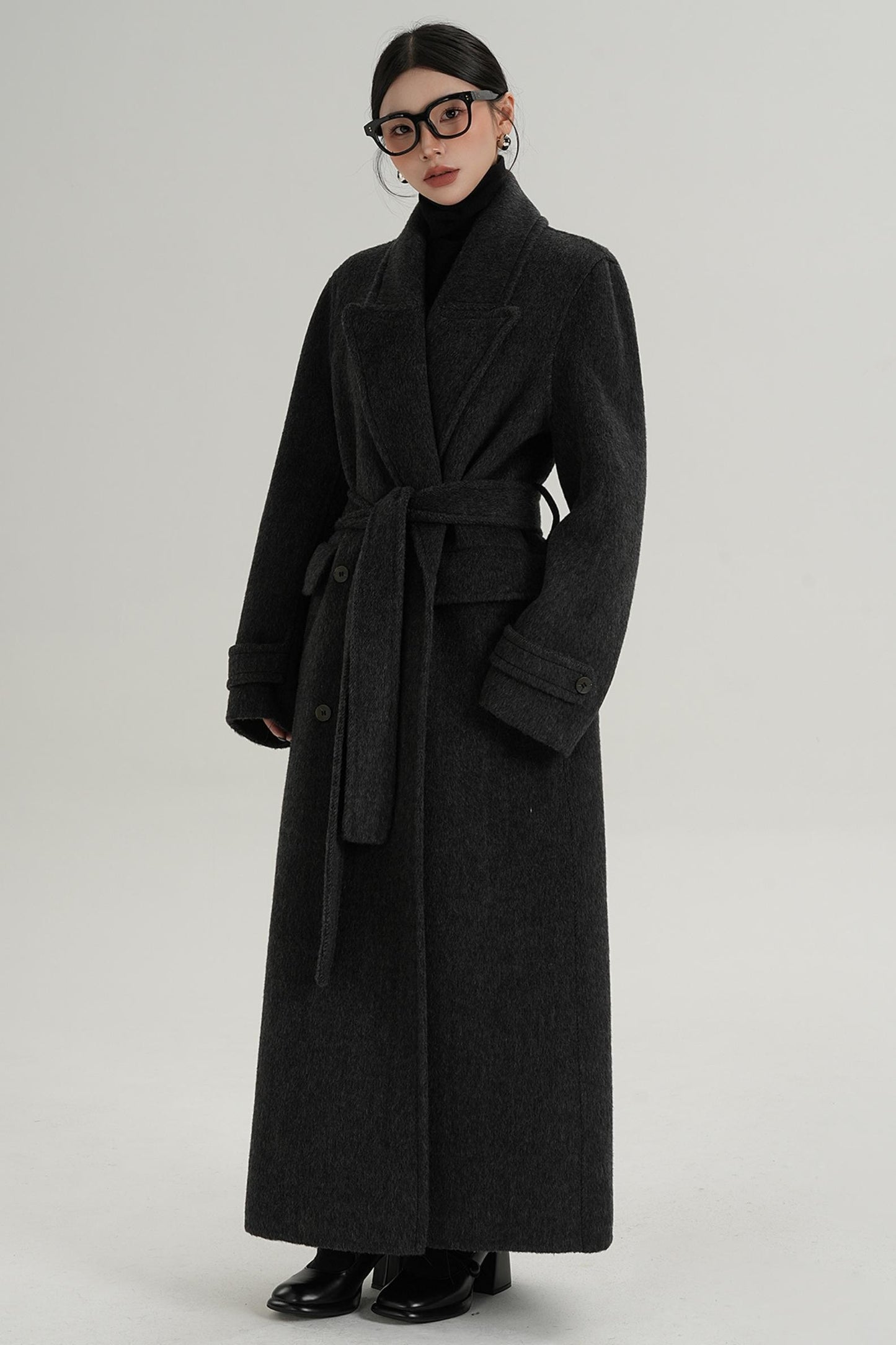 Woolen Long Silhouette Dress
