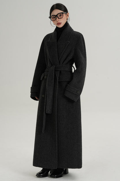 Woolen Long Silhouette Dress
