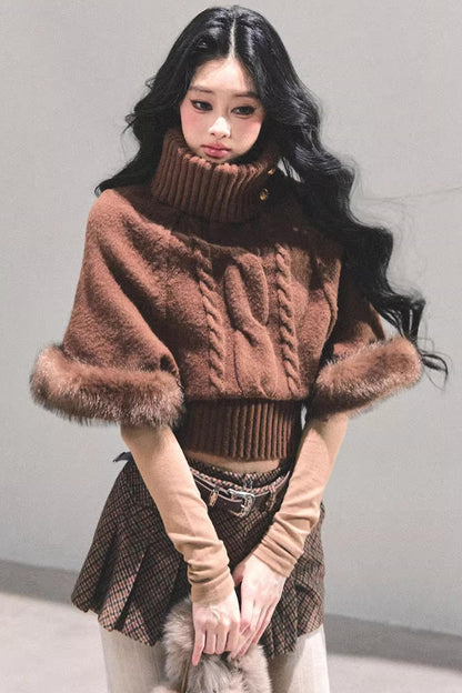 Korean Mohair Turtleneck Sweater