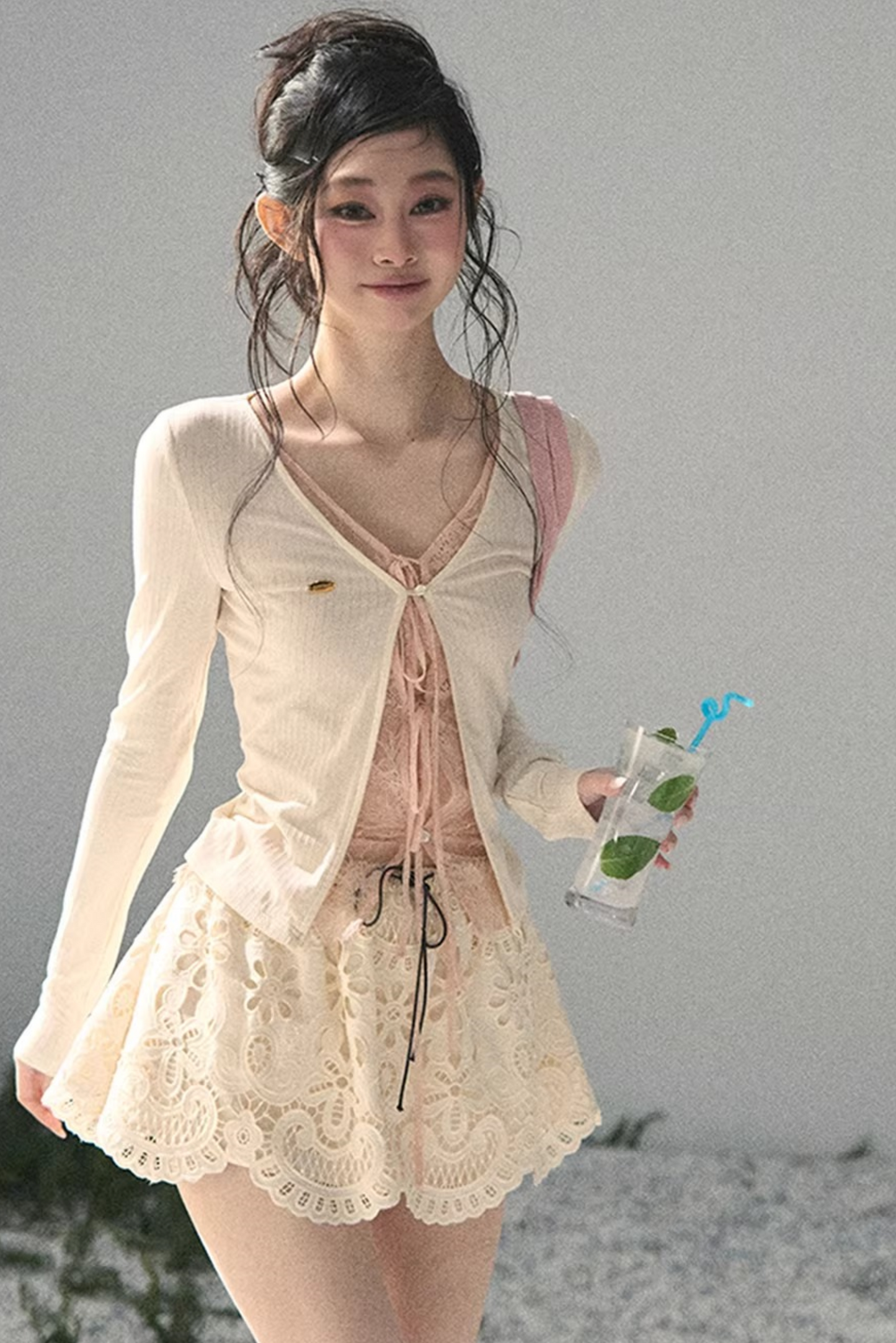 Lace Hollow-Out Top