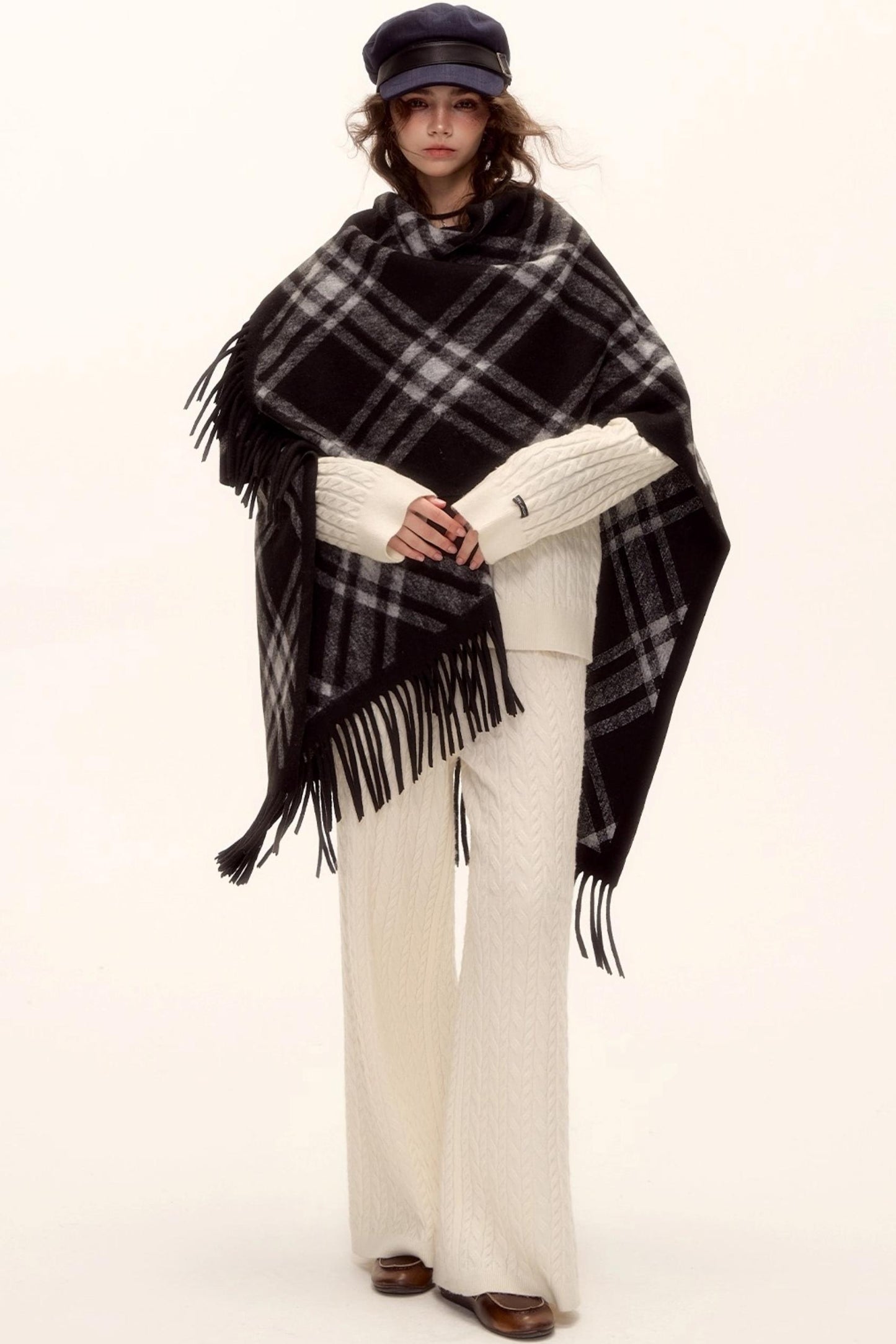 Wool Twist Hooded Knit Set-Up