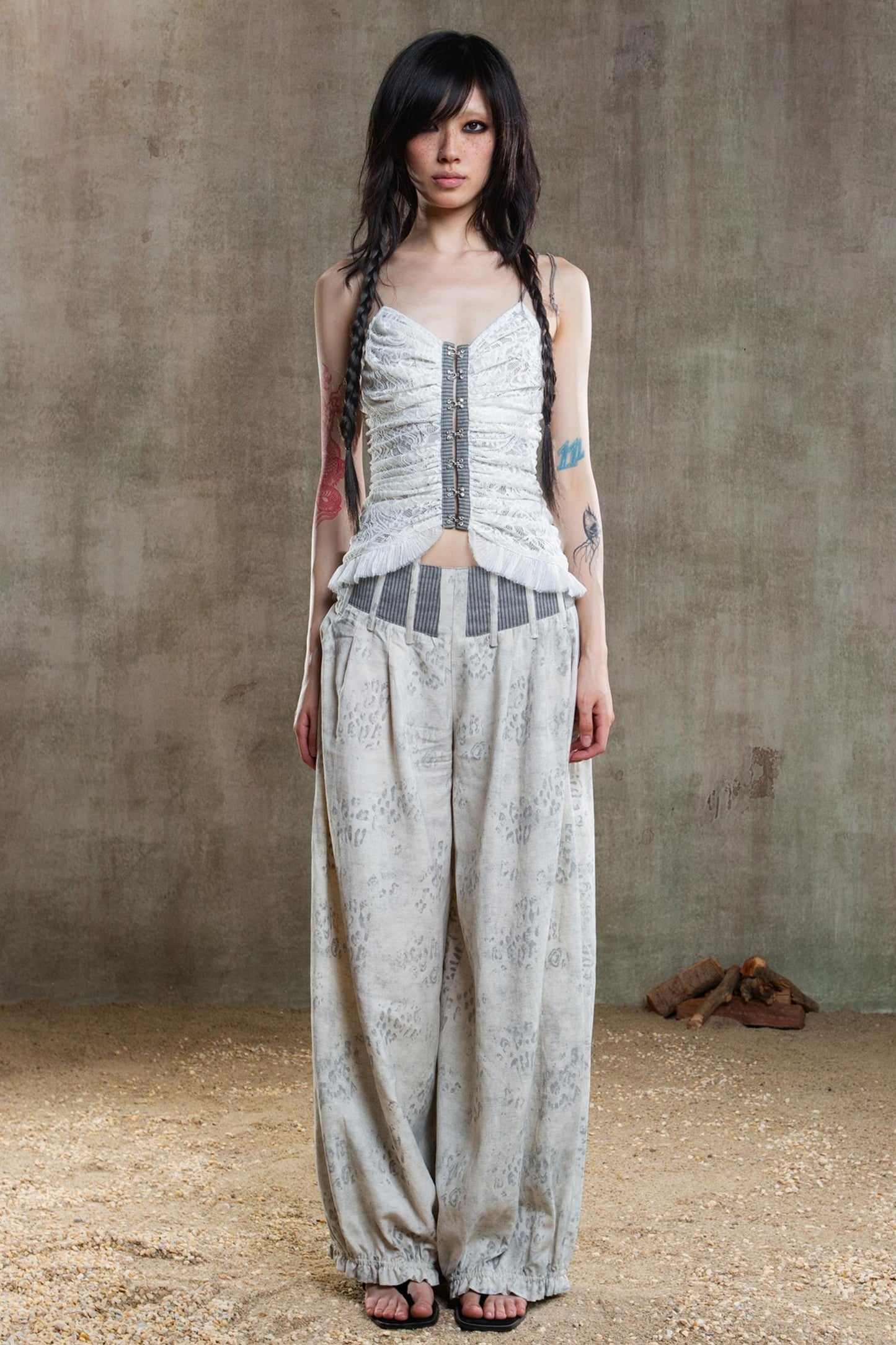 Retro Fishbone Pants