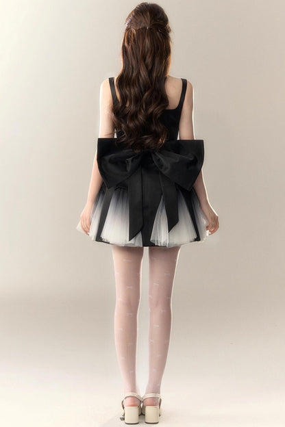 Swan Dance Mesh Panelled Slip Dress