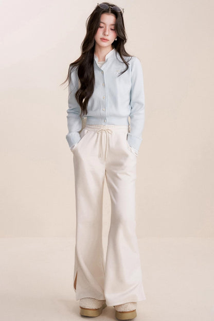 Soft Blue Knit Cardigan