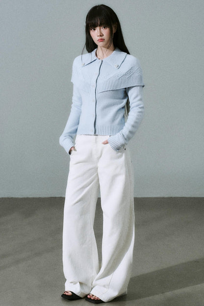 Cashmere Wool Blend Cape Top