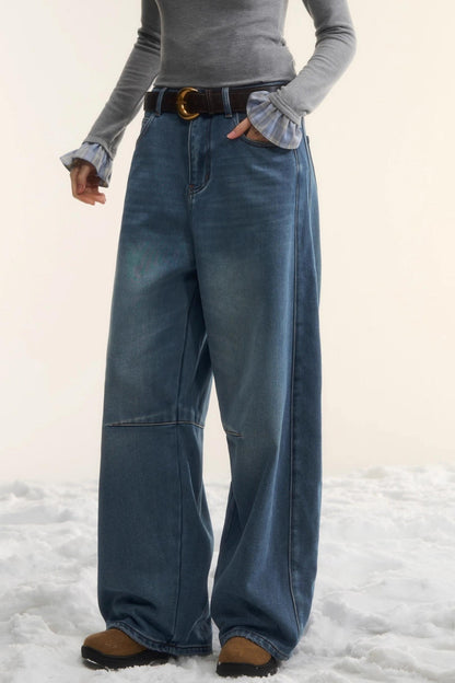 Blue Fleece-Lined Scimitar Pants
