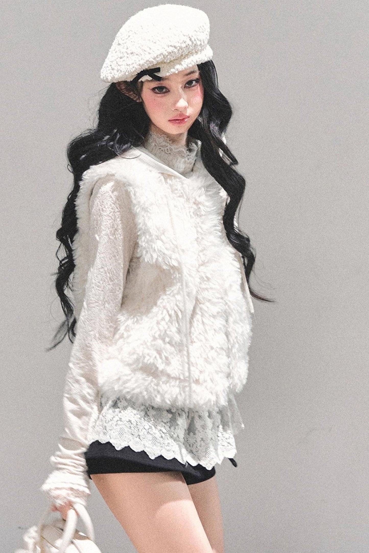 French Lamb Wool Vest Jacket